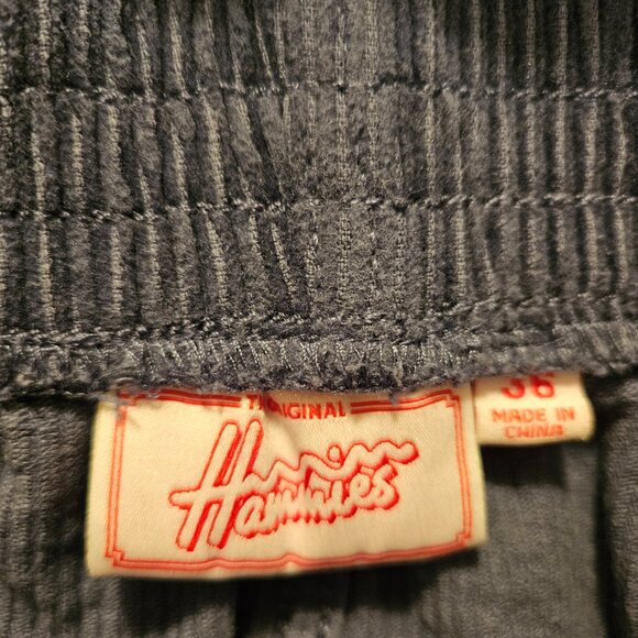 High Waist Blue Corduroy Shorts - Picture 4 of 5